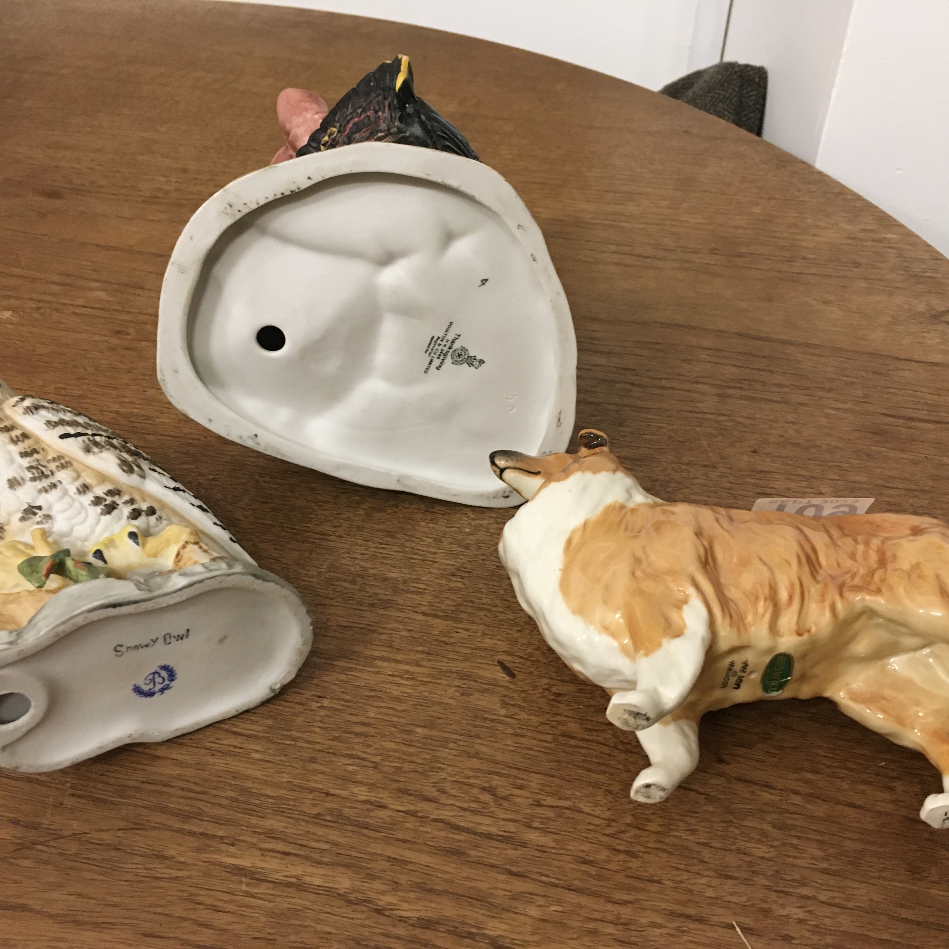 3 x Beswick items to include Dog Owl and Man with turkey entitled Thanksgiving, - Image 2 of 2