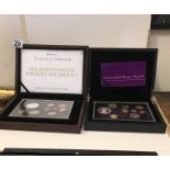 Limited edition boxed coin set the Queens 4th portrait Specimen set in presentation case and a