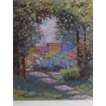 Andrea BATES (Hungarian b. 1943) The Rose Arch, Limited edition print, Signed lower right, inscribed