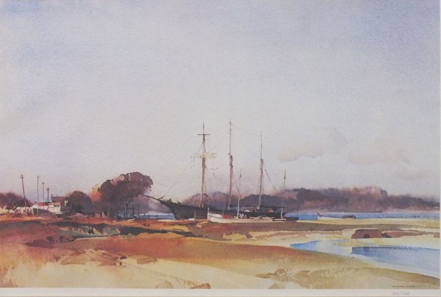 Sir William Russell FLINT (British 1880-1969) The Frances and Jane at Bridham, Lithograph,