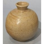 Janet LEACH (American 1918-1997) A salt glazed globular vase with incised decoration, personal and