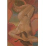 Ken SYMONDS (British 1927-2010) Reclining Nude, Pastel, Signed and dated '83 a lower left, 17.5" x