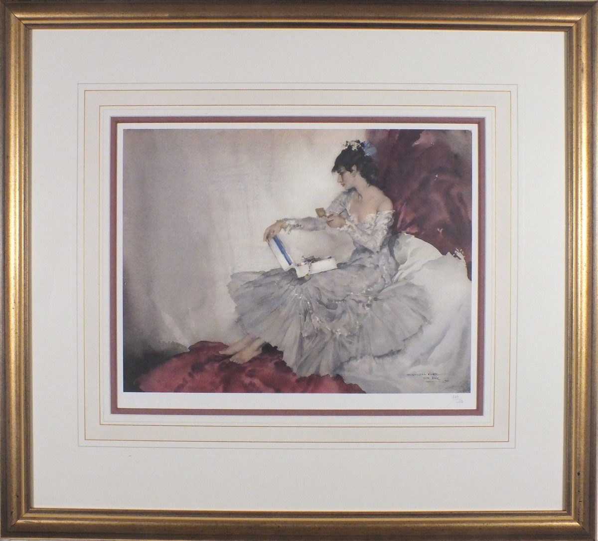 William Russell FLINT (British 1880-1969) The Jewel Box, Limited edition lithograph, numbered 523/ - Image 2 of 3