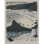 Robert JONES (British b. 1943) Rock North Cliffs, Limited edition print, Signed and dated 1989 lower