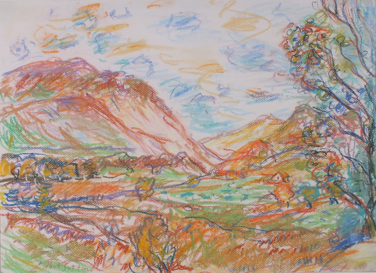 Paul SUTTON (British 20th Century) Welsh Landscape, Pastel on paper, Signed lower left, 14.5" x 19.