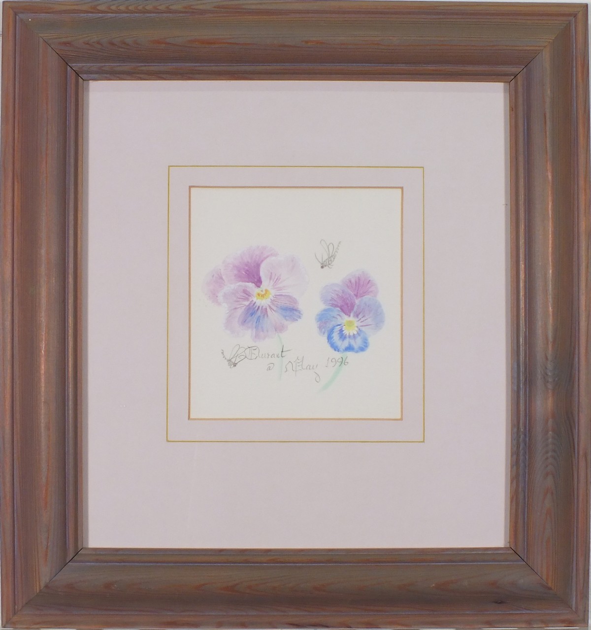 Wilfred F H LOWE (British 20th Century) Pansies Still Life, Oil on board, Signed lower right, 6.5" x - Image 5 of 6