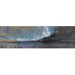 Gary LONG (British b. 1945) Crashing Sea, Oil on canvas, Signed lower right, titled and signed