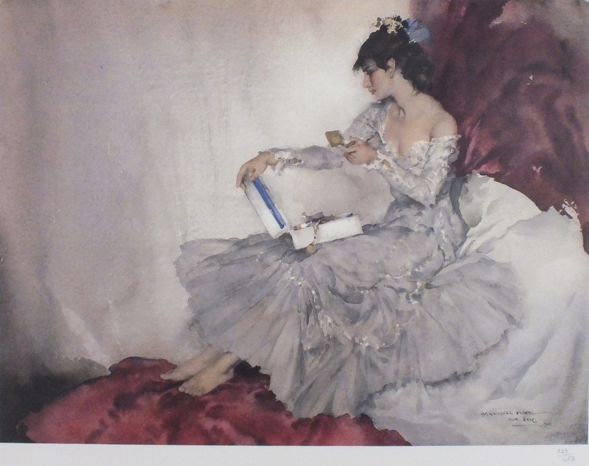 William Russell FLINT (British 1880-1969) The Jewel Box, Limited edition lithograph, numbered 523/