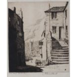 ƚ John Lewis STANT (1905-1964) Fish Street Saint Ives, Etching, Signed lower right and inscribed