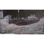 Alfred WALLIS (British 1855-1942) A Steam Boat, Colour print (printed by St Ives Printing and