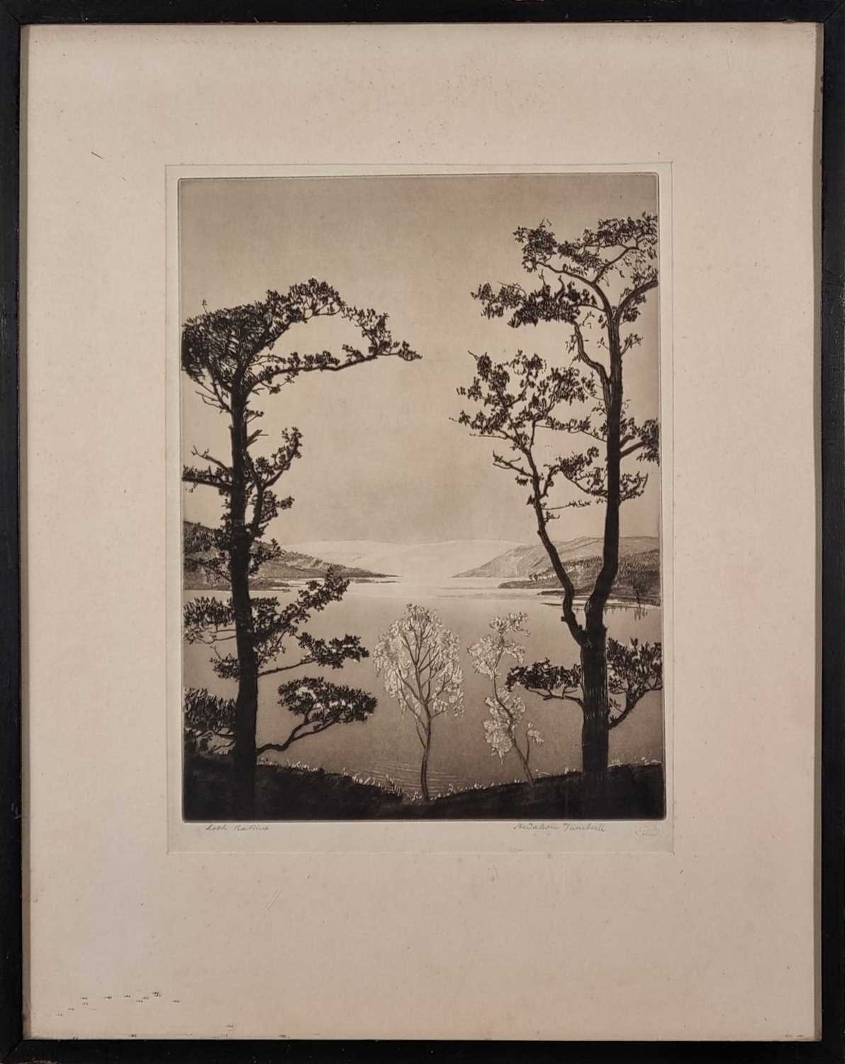ƚ Andrew Watson TURNBULL (British 1874-1957) Loch Katrine (Scotland), Etching, Signed lower right, - Image 2 of 3