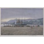 Claude Hamilton ROWBOTHAM (British 1864-1949) Early Morning Fish Market, St Ives, Colour aquatint,