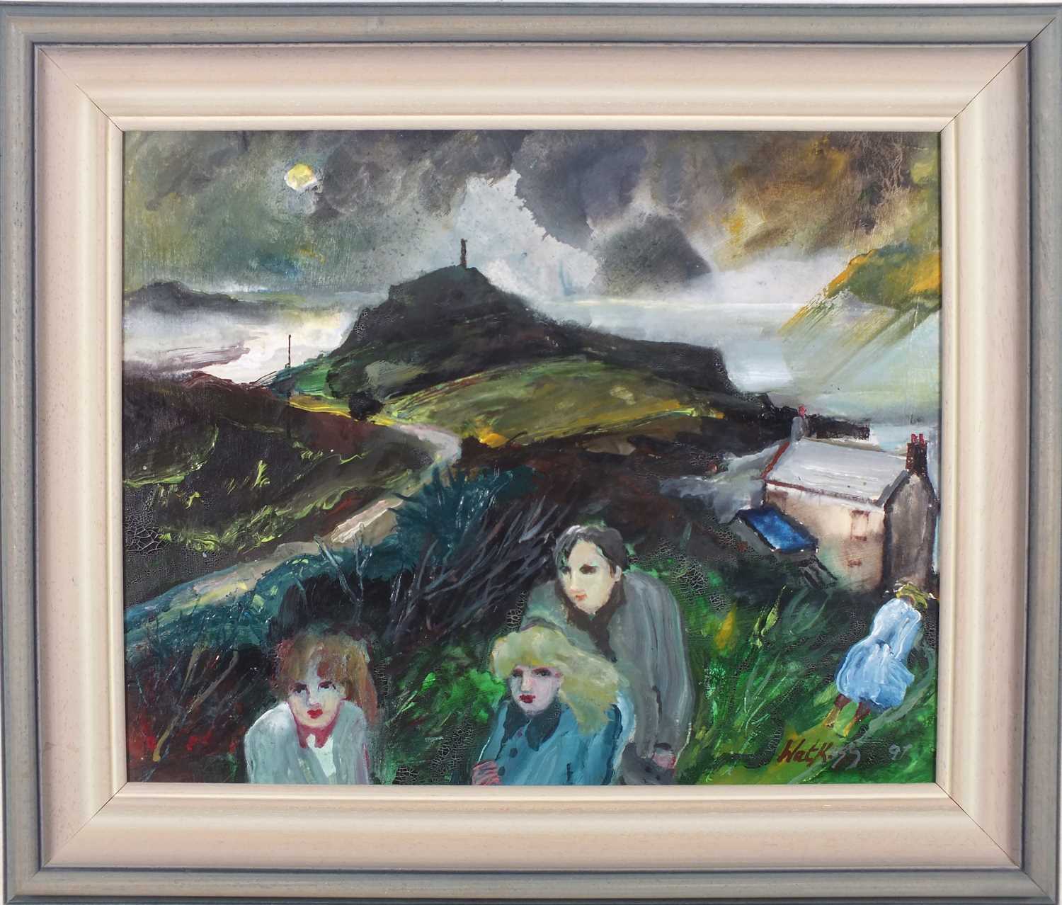 ƚ Gill WATKISS (British b. 1938) Winter's Day Cape Cornwall, Oil on board, Signed and dated '97 - Image 14 of 15