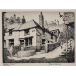 ƚ John Lewis STANT (British 1905-1964) Barnoon Hill Saint Ives, Etching / dry point, Signed lower