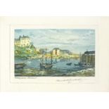 Claude Hamilton ROWBOTHAM (British 1864 - 1949) Mullion Island, Etching in colours, Signed and