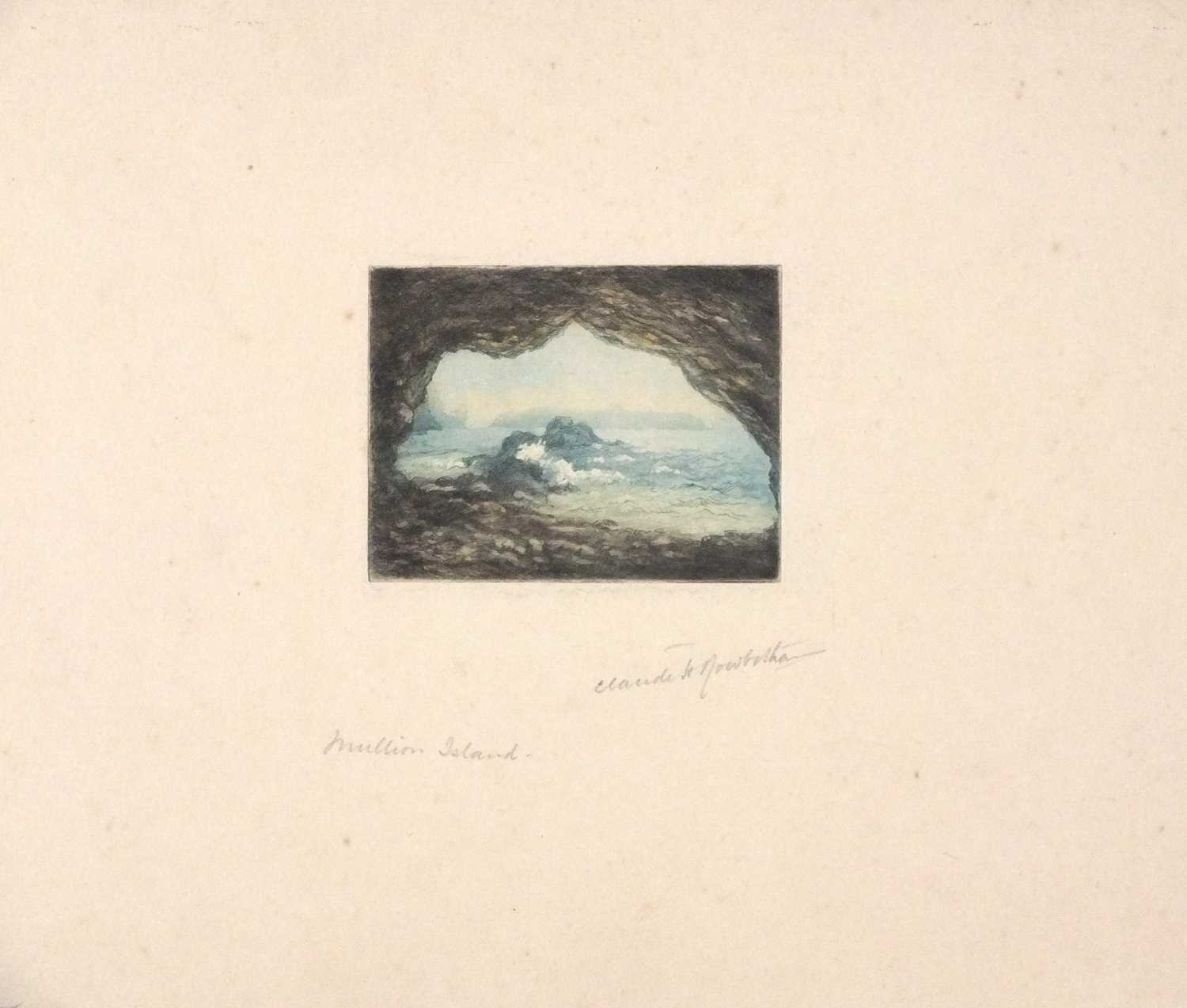 Claude Hamilton ROWBOTHAM (British 1864 - 1949) Mullion Island, Etching in colours, Signed and - Image 2 of 6