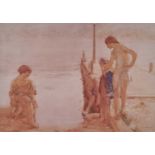ƚ Sir William Russell FLINT (British 1880-1969) An August Morning, Coloured print, 9.5" x 13.25" (