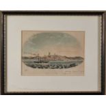 William WILLIS (British 19th Century) Penzance from the Sea, Colour engraving, Signed lower right,