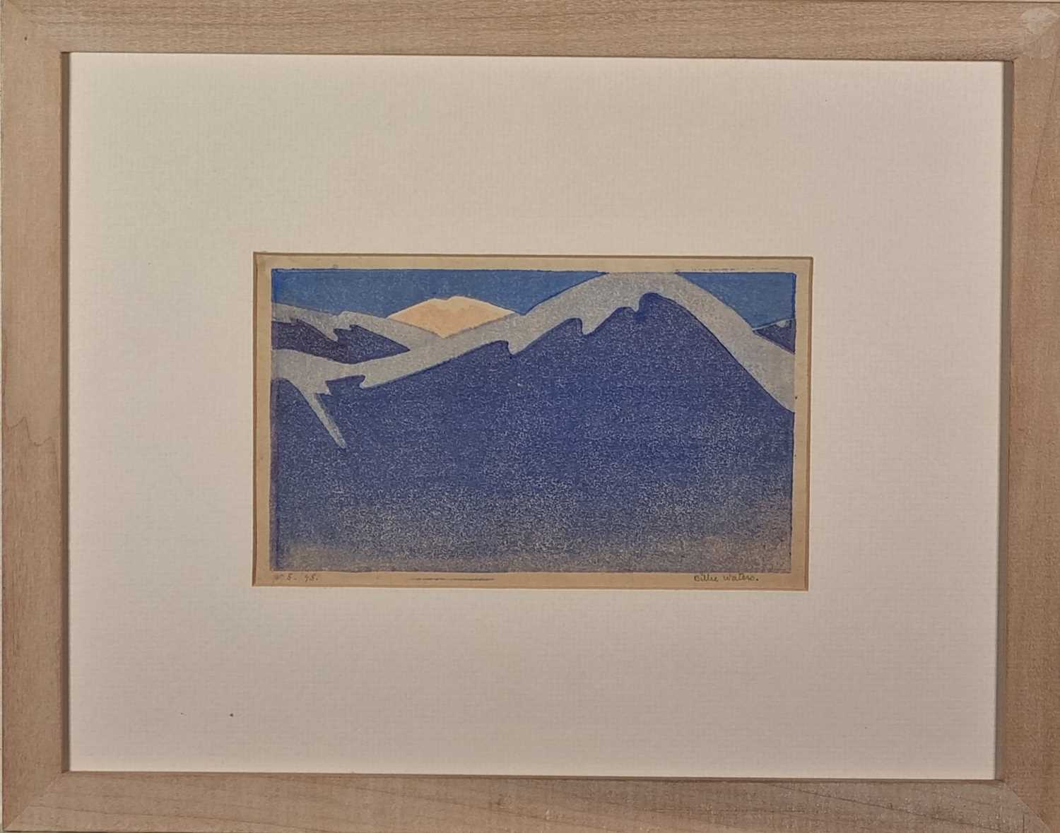 ƚ Billie WATERS (British 1896-1965) Mountains, Aquatint, Signed lower right, dated '45 and - Image 2 of 11