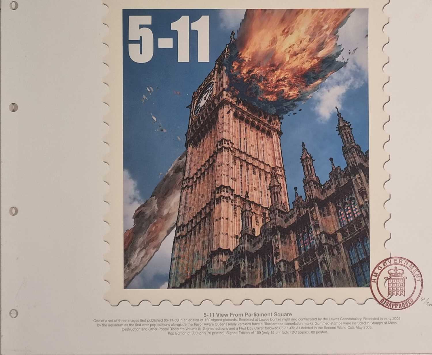 ƚ Jimmy CAUTY (British b. 1956) 5-11 Stamp, View from Parliament Square, Limited edition - Image 7 of 9