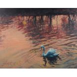 Rolf HARRIS (Australian 1930-2023) Swan in the Morning, Giclée print, Signed and numbered 181/195