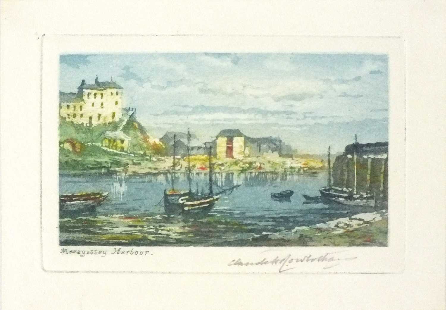 Claude Hamilton ROWBOTHAM (British 1864 - 1949) Mullion Island, Etching in colours, Signed and - Image 4 of 6