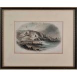 Richard Thomas PENTREATH (British 1806-1869) Lamorna, Colour engraving 5" x 7.5" (12cm x 19cm)