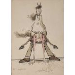 ƚ Ronald SEARLE (British,1920-2011) Roughshod Rider, Limited edition lithograph, Michel Casse