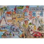 ƚ Sean HAYDEN (British b. 1979) Flushing Harbour - Summer, Oil on canvas, Signed lower right, 18"