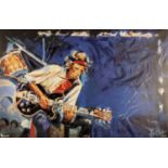 ƚ Ronnie WOOD (British b.1947) Pensive - Keith Richards, Colour print on canvas, numbered 205 / 600,