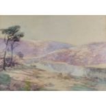 Baragwanath KING (British 1864-1939) The Winding Tamar, Watercolour, Signed lower right (under