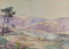 Baragwanath KING (British 1864-1939) The Winding Tamar, Watercolour, Signed lower right (under