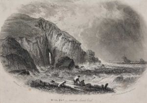 Richard Thomas PENTREATH (British 1806-1869) Mill Bay, near the Land's End, Engraving, 5" x 7" (12cm