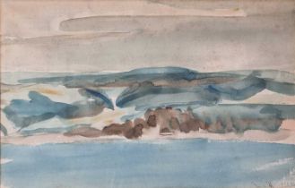 ƚ Michael HUTCHINGS (British 1918-2020) Amroth, Carmarthen Bay, Watercolour, Signed lower right, 8.