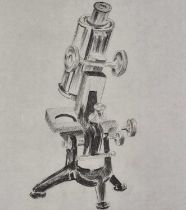 Vaughan ALLEN (British b. 1952) Microscope, Graphite on paper, titled, signed and dated 2017 on