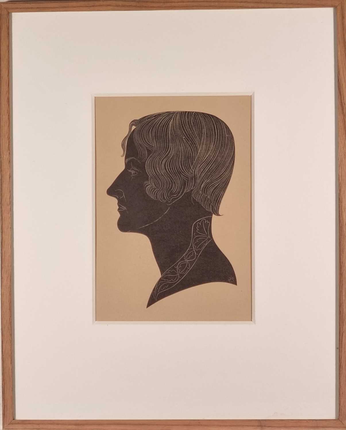 Eric GILL (British 1882 -1940) Portrait of Beatrice Warde, Wood engraving, Cleverden edition 1929, - Image 2 of 4