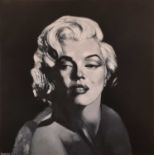 David GAINFORD (British b. 1941) Marilyn Monroe, Oil on canvas, Signed lower left, 39.25" x 39.