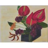 M M T (20th Century) Still life of flowers, Watercolour, Signed with initials lower right, 7.5" x