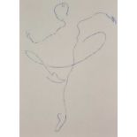 Vaughan ALLEN (British b. 1952) 4 Line Ballerina, Crayon on paper, titled, signed and dated 2021