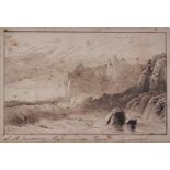 S P JOHNSON ? 19th Century, Pendennis Point, Cornwall, Etching, Signed lower left, inscribed, 6.