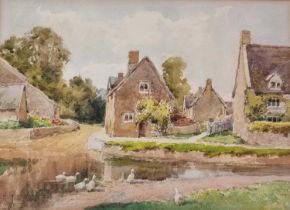 ƚ Henry John Sylvester STANNARD (British 1870-1951), A pair of watercolours depicting scenes from