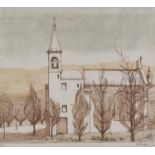 ƚ Betty PEAKIN (British 20th / 21st Century) Maybec Church, Colour etching, Signed and dated '74