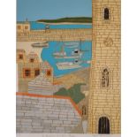 ƚ Bryan PEARCE (British 1929-2007) St Ives Harbour View, Limited edition screenprint, Artist Proof