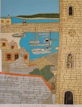 ƚ Bryan PEARCE (British 1929-2007) St Ives Harbour View, Limited edition screenprint, Artist Proof