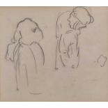 Philip Wilson STEER (British 1860-1942) Figure Study, drawing / sketch, 6.75" x 7.75" (17cm x 19cm),