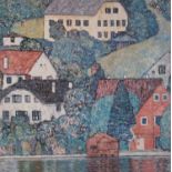 Gustav KLIMT (Austrian 1862-1918) Houses at Unterach on the Attersee c.1916, Giclée print, 16" x 16"