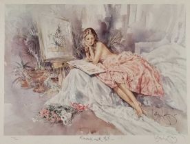 ƚ Gordon KING (British b. 1939) Romance with Art, Limited edition lithograph, Signed in pencil lower