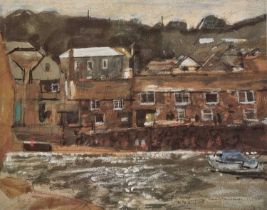 ƚ Ken HOWARD (British 1932-2022) Mousehole, Limited edition print, Signed and numbered 1/500 lower