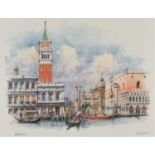 ƚ Detlev NITSCHKE (German b. 1935) Venezia, Watercolour, Signed lower right, 11" x 14" (28cm x