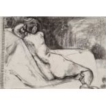 Niamh MARTIN ? Sketchbook of various figure studies, Charcoal drawings, Signed on front page, 16.